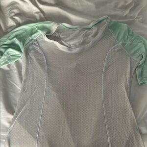 Mint Green and White Lululemon Top